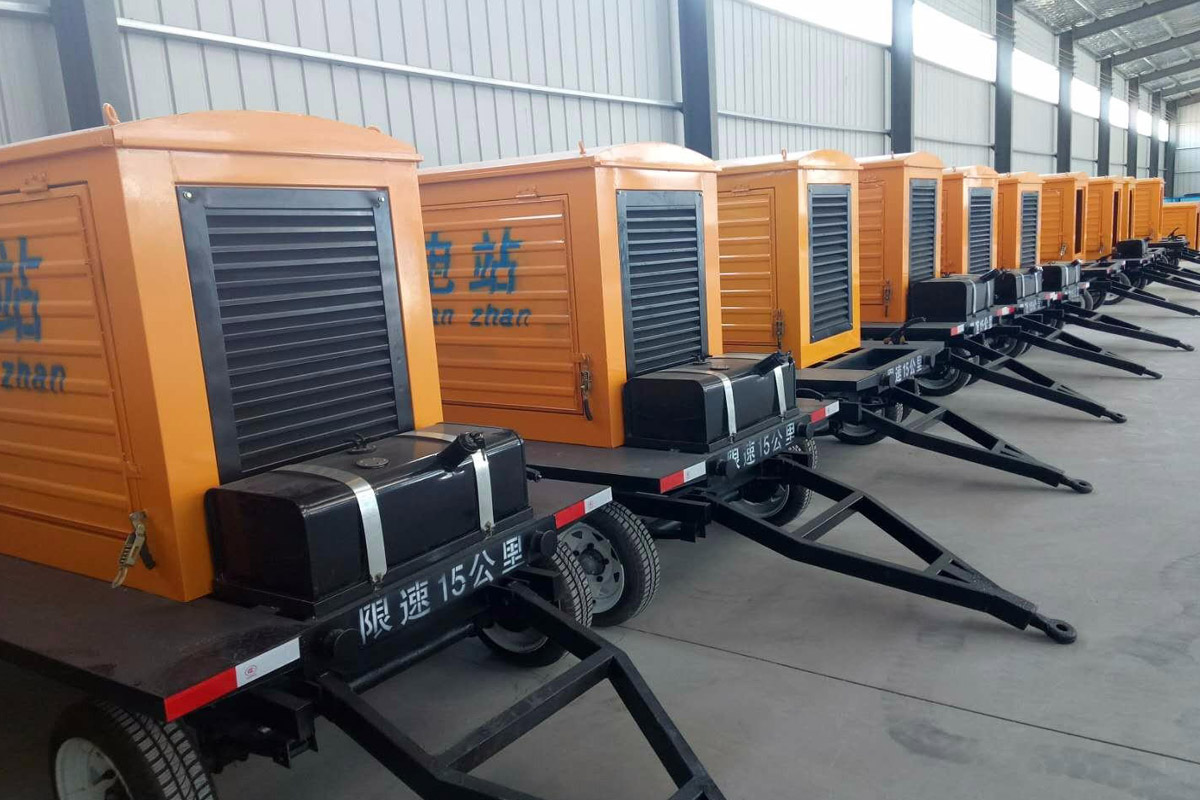 辛集发电机租赁施工现场